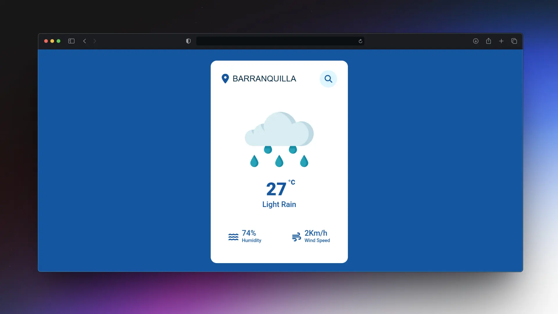 Weather app - Aplicación del clima